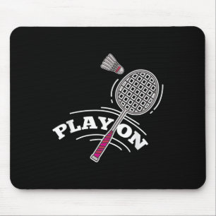 Play Badminton Player Sport Stick Shuttle Racket Mouse Pad