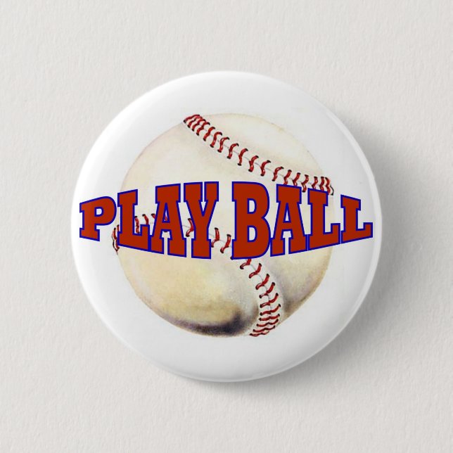 PLAY BALL 2 PINBACK BUTTON (Front)
