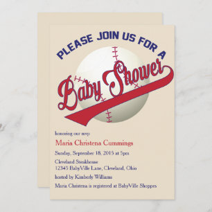 Play Ball Baseball Baby Shower Invitation