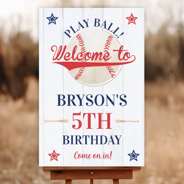 Play Ball! Baseball Birthday Welcome Sign (Creator Uploaded)