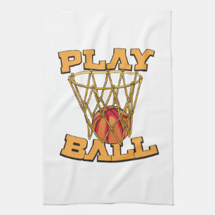 Play Ball Basketball. Kitchen Towel
