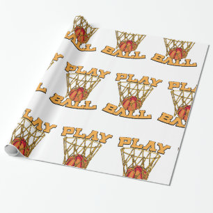 Play Ball Basketball. Wrapping Paper