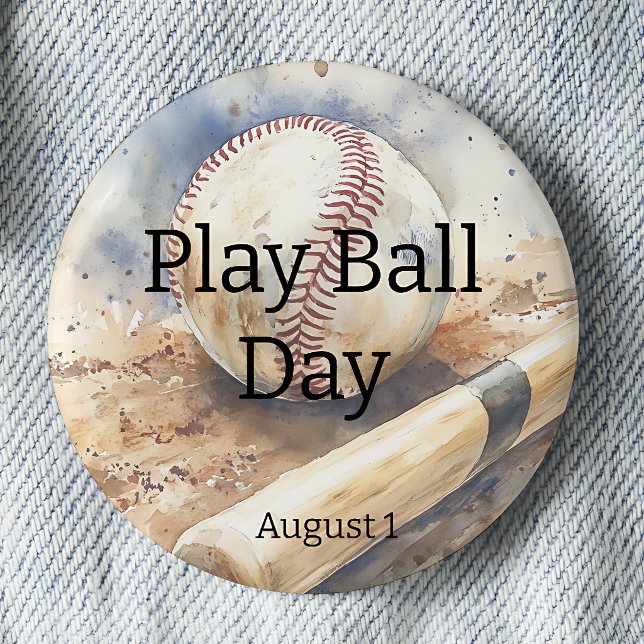 Play Ball Day - Baseball  Button (Creator Uploaded)