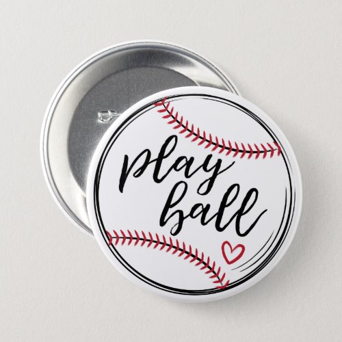 Play Ball Doodle Baseball Graphic GraphicLoveShop Button
