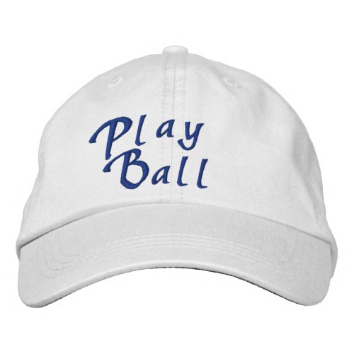 Play Ball Embroidered Baseball Cap