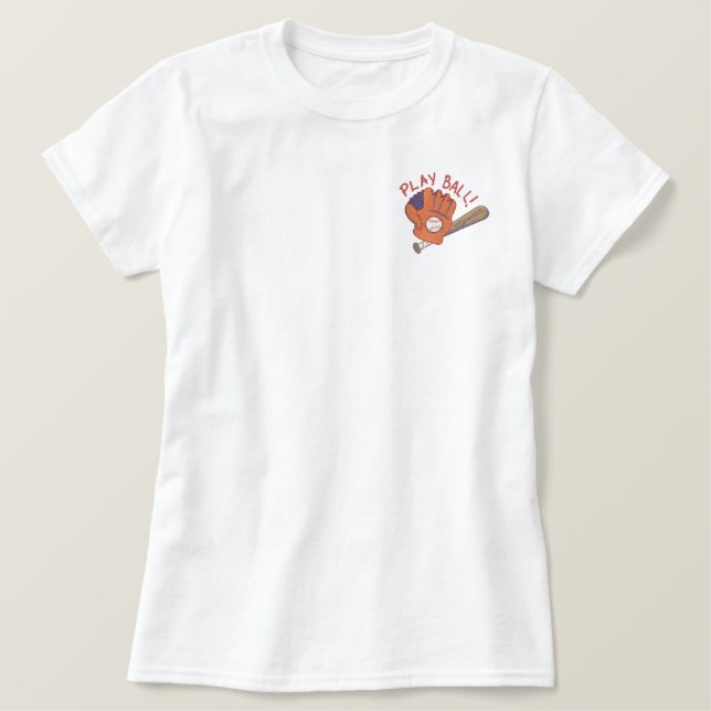 Play Ball Embroidered Shirt (Design Front)