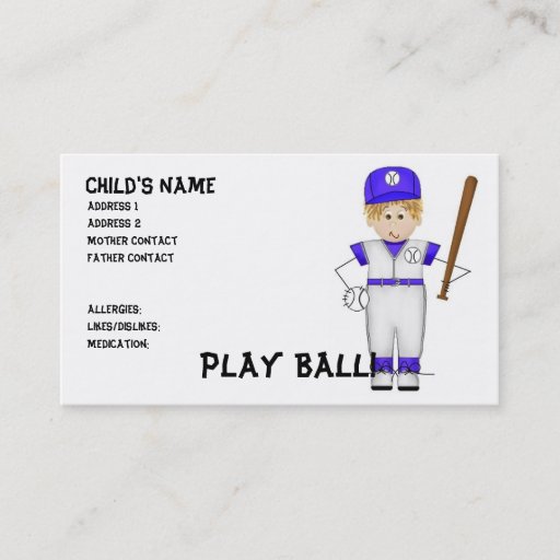 Customizable Play Ball! Mommy Cards Business Card