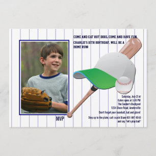Play Ball Photo Invitation