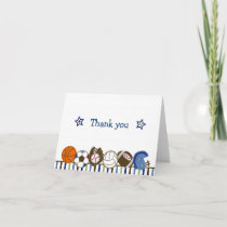 Play Ball Sports Thank You Note Cards