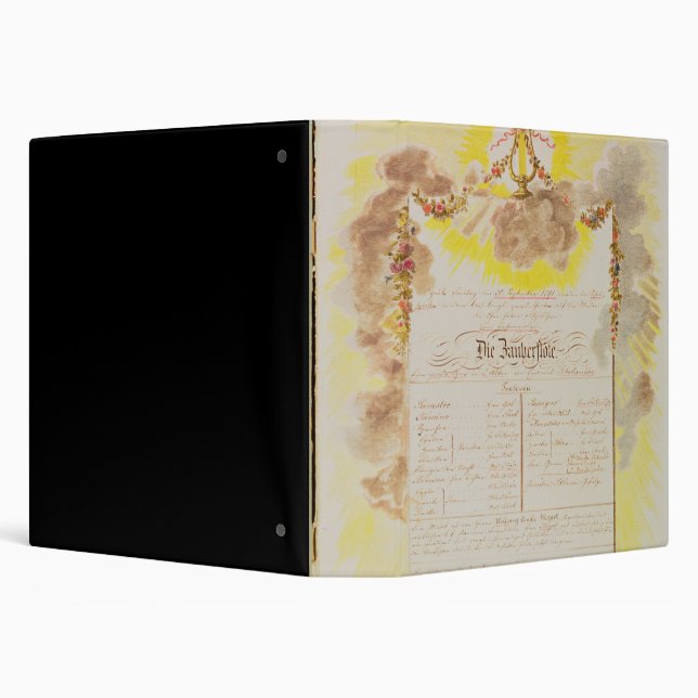 Play-bill for 'The Magic Flute' 3 Ring Binder (Background)