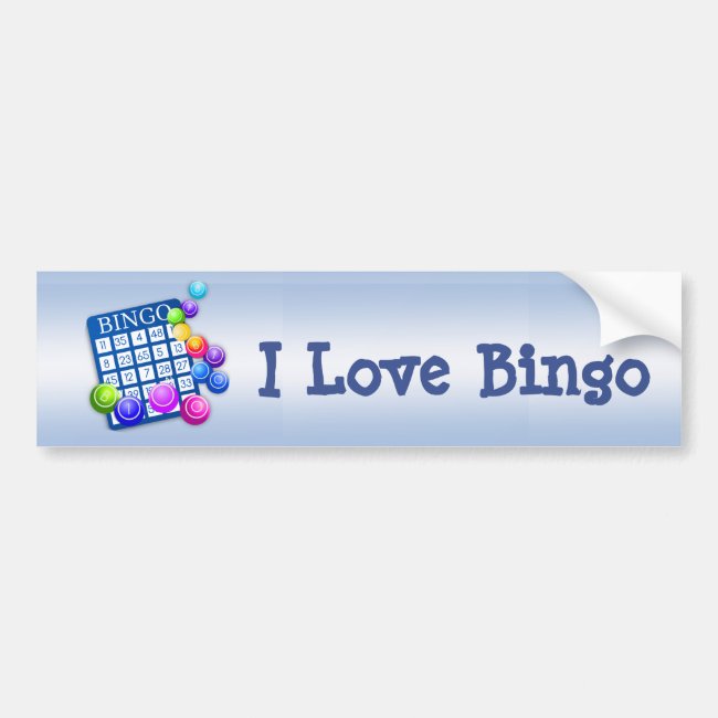 Play Bingo! Blue Bumper Sticker