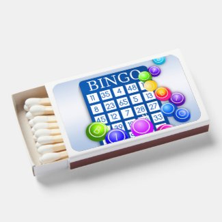 Play Bingo Blue Colorful Set of Matches
