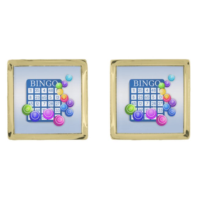 Play Bingo! Blue Cufflinks