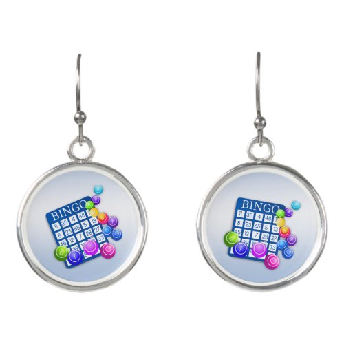 Play Bingo Blue Drop Earrings