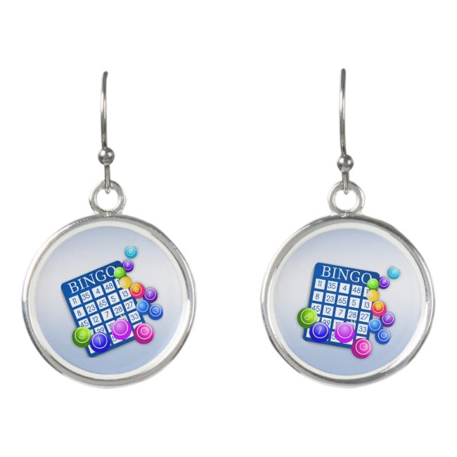 Play Bingo! Blue Drop Earrings