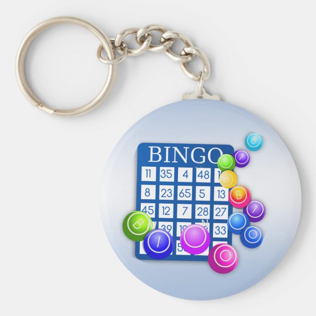Play Bingo! Blue Keychain