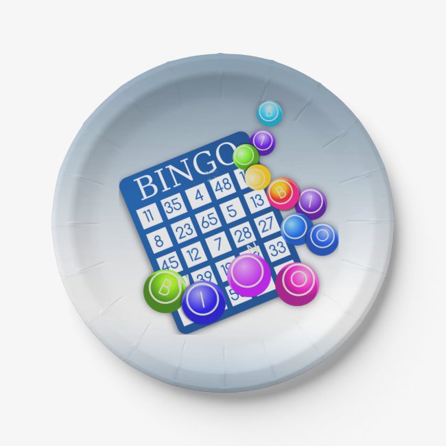 Play Bingo! Blue Paper Plates