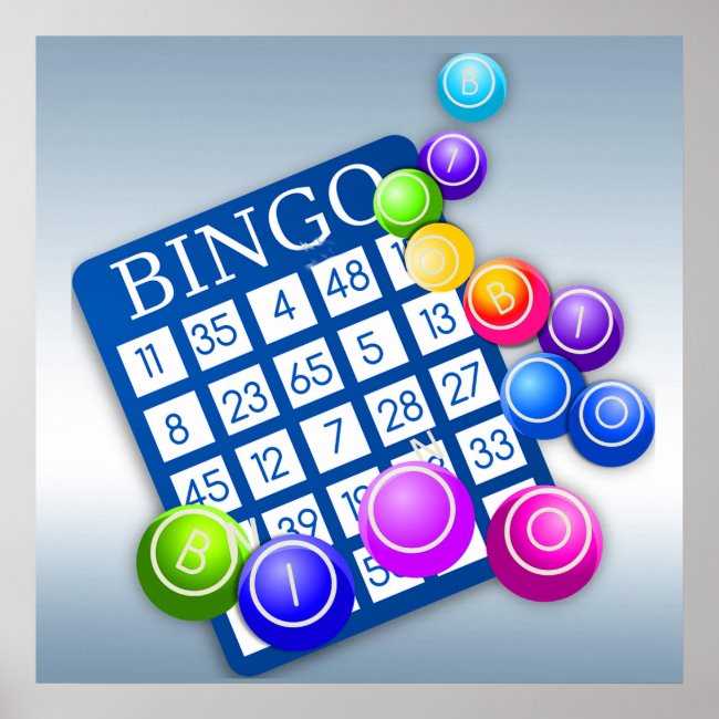 Play Bingo! Blue Poster
