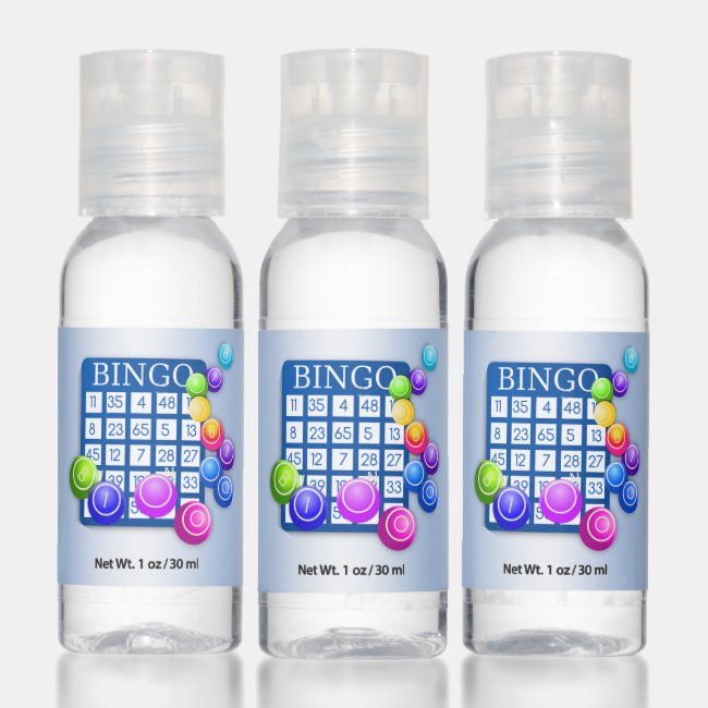 Play Bingo! Blue Set of 12 Hand Sanitizer Bottles