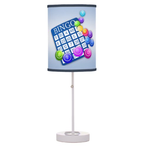 Play Bingo Blue Table Lamp