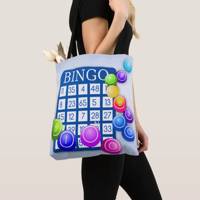 Play Bingo! Blue Tote Bag
