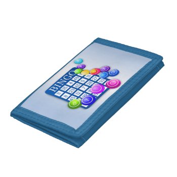 Play Bingo! Blue Wallet by Bebops at Zazzle