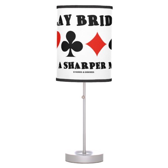 Play Bridge For A Sharper Mind Four Card Suits Desk Lamp Zazzle Com