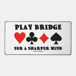 Play Bridge For A Sharper Mind Four Card Suits Desk Mat