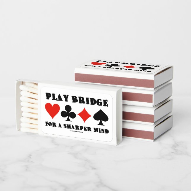 Play Bridge For A Sharper Mind Four Card Suits Matchboxes (Stacked)