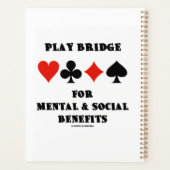 Play Bridge For Mental Social Benefits Card Suits Planner (Back)