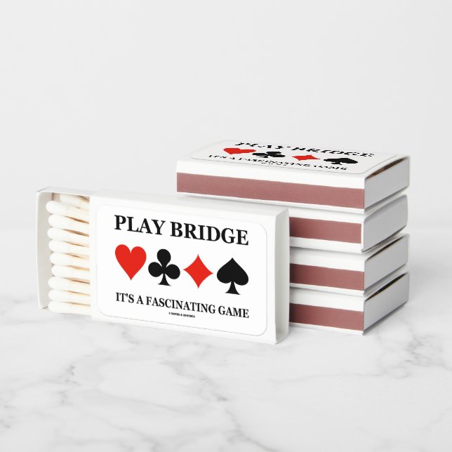 Play Bridge It's A Fascinating Game Card Suits Matchboxes (Stacked)