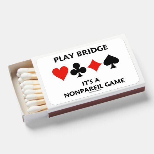 Play Bridge Its A Nonpareil Game Four Card Suits Matchboxes