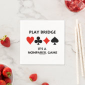 Play Bridge It's A Nonpareil Game Four Card Suits Napkins (Insitu)