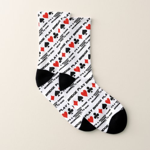 Play Bridge Its A Wicked Game Four Card Suits Socks