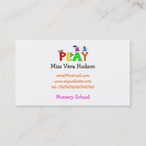 Customizable Play, Business Card