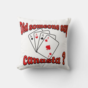 Play cards Canasta Throw Pillow