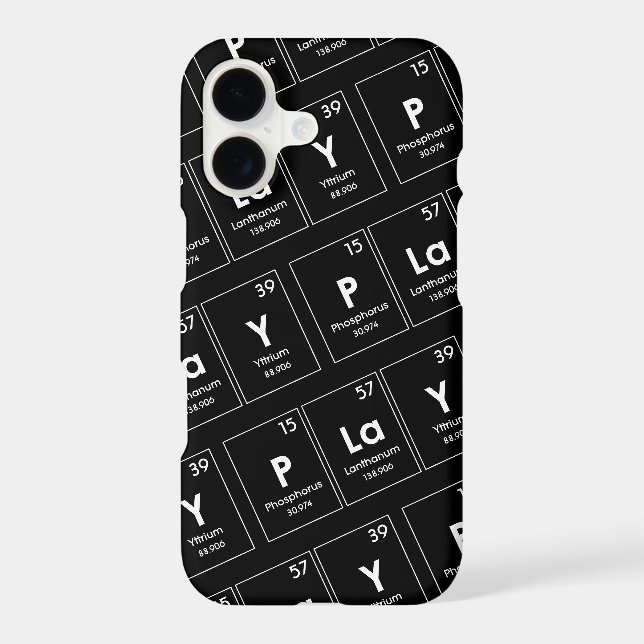 Play chemistry word pattern iphone case (Back)