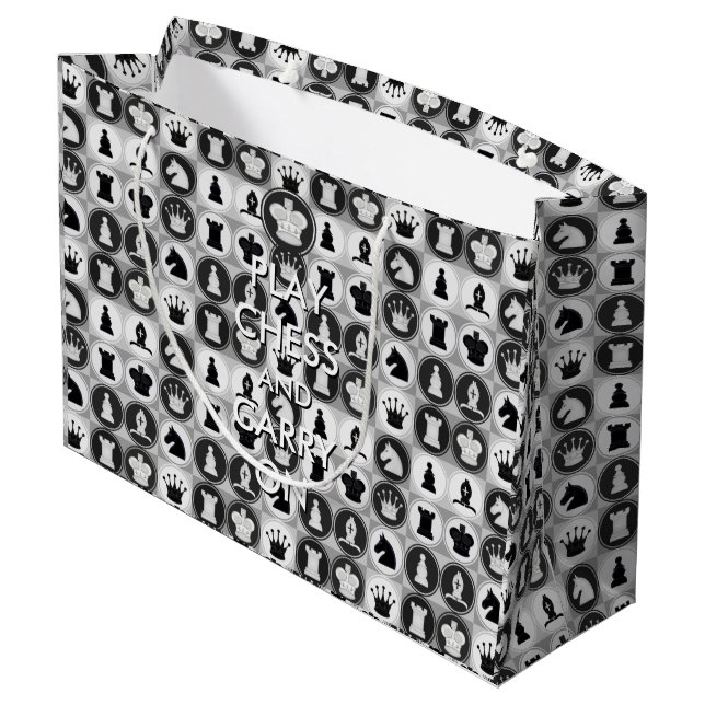 Play Chess and Carry On Large Gift Bag (Back Angled)