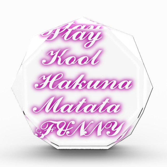 Play Cool Hakuna Matata .png Award (Front)