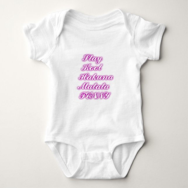 Play Cool Hakuna Matata .png Baby Bodysuit (Front)