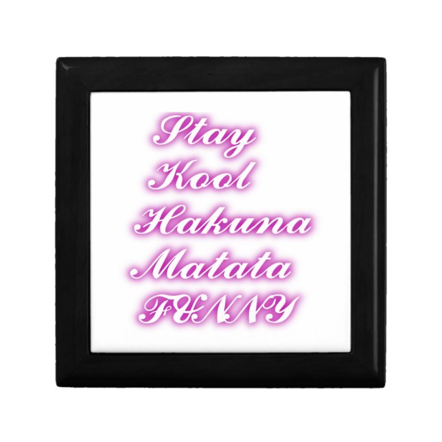 Play Cool Hakuna Matata .png Keepsake Box (Front)