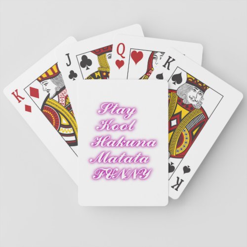 Play Cool Hakuna Matata png Poker Cards