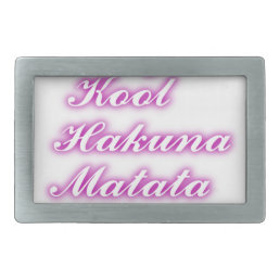 Play Cool Hakuna Matata .png Rectangular Belt Buckle