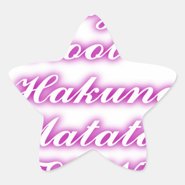 Play Cool Hakuna Matata .png Star Sticker (Front)