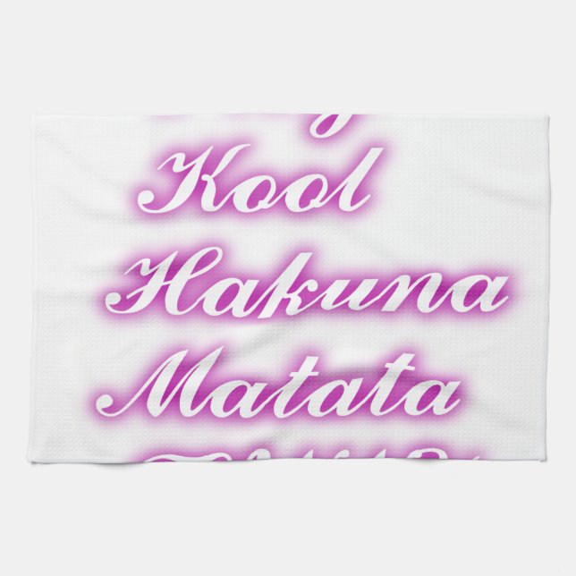 Play Cool Hakuna Matata .png Towel (Horizontal)