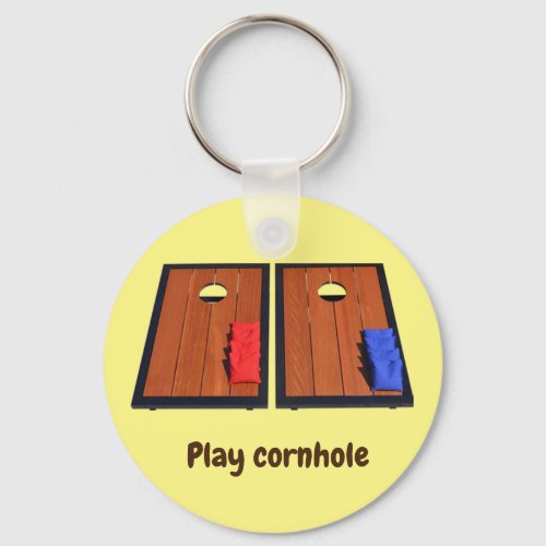 Play Cornhole Keychain