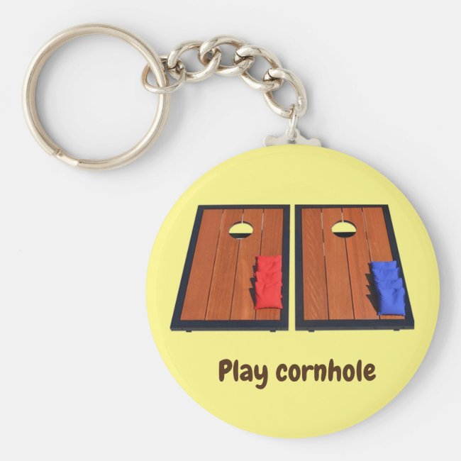 Play Cornhole Keychain