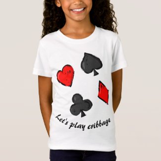Play Cribbage  Red, White and Black Kids T-Shirt