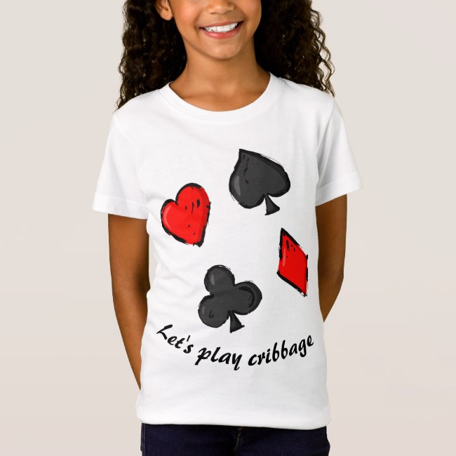 Play Cribbage Red, White and Black Kids T-Shirt