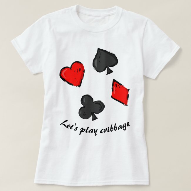 Play Cribbage Red, White and Black T-Shirt